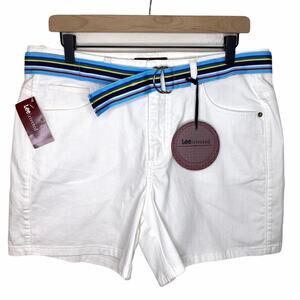 Lee Riveted Women’s Belted Jeans Shorts Size 14M New With Tags Classic